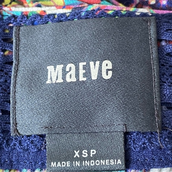 Anthropologie Maeve Blue Patchwork Long Sleeve Monaco Dress - 35744 - Picture 9 of 11